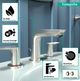 Hansgrohe Talis E Brushed Nickel 1.2 GPM Widespread Faucet with Pop-Up Drain-2