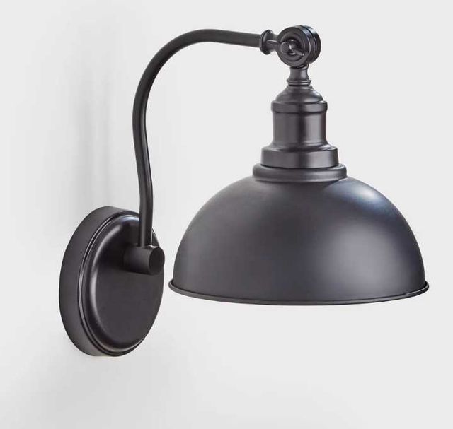 Adesso® Wallace Black Wall Lamp-4
