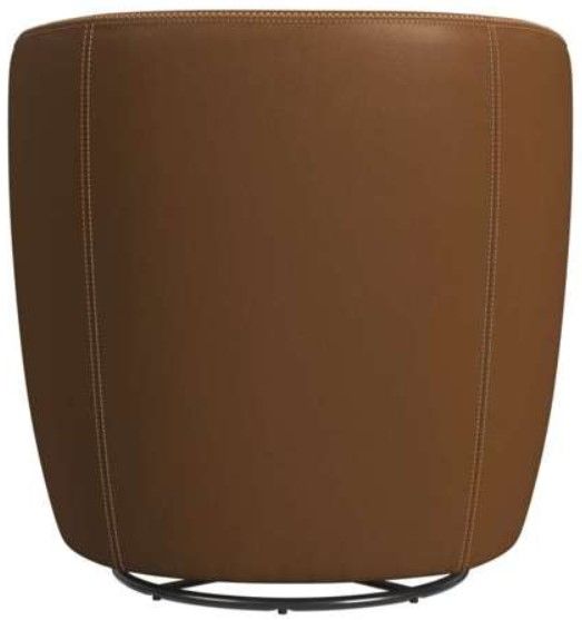 Elements International Vito Pebble Tan Swivel Chair-4