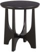 Bassett Mirror Dunnigan Black Matte Stain Round End Table-0