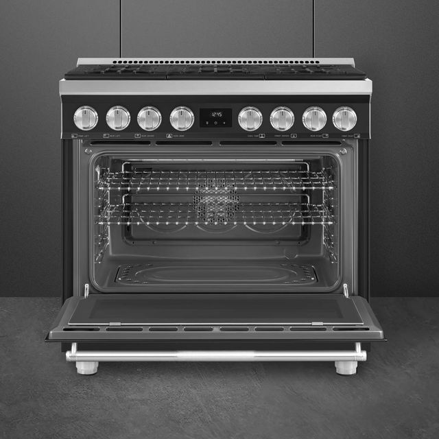 Smeg Professional 36" Anthracite Pro Style Gas Range-1