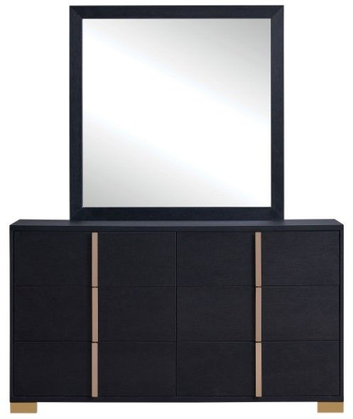 Coaster® Marceline Black Dresser and Mirror-1