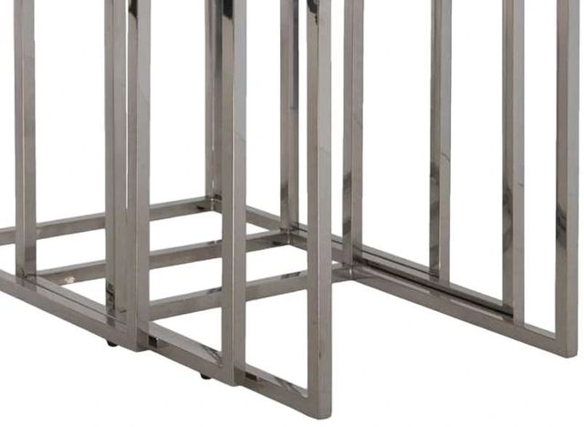 Decor-Rest® Furniture LTD Giulia 3-Piece Glass Top Nesting Side Table Set with Polished Chrome Bases-1