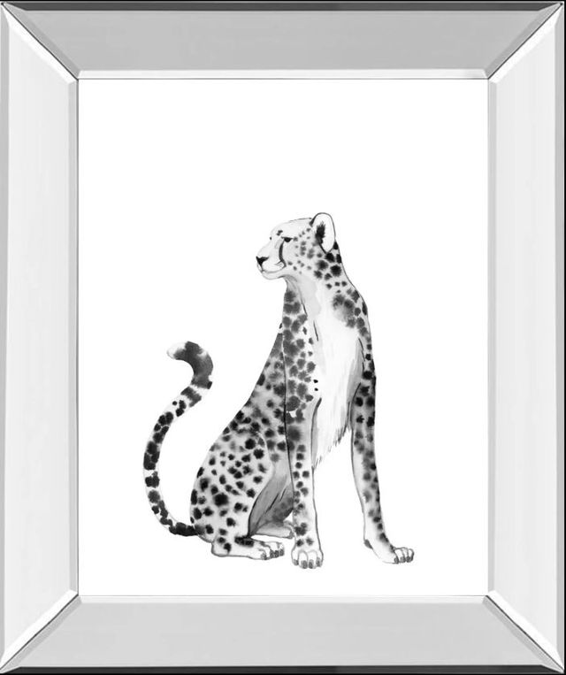 Classy Art Chrome Cheetah II by Grace Popp Mirror Framed Wall Art-0