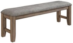 New Classic® Home Furnishings Harrisburg Gray/Walnut Dining Bench