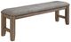 New Classic® Home Furnishings Harrisburg Gray/Walnut Dining Bench-0