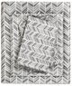 Olliix by Madison Park Essentials Grey Full Chevron Microfiber Printed Sheet-0