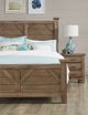 Vaughan-Bassett Centennial Solids Chestnut Creek Fawn Queen Plank Poster Bed-2