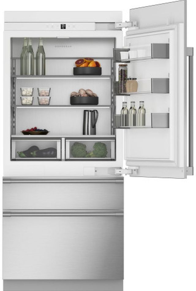 Monogram® 36" 20.2 Cu. Ft. Panel Ready Integrated Right Hinge Built-In Bottom Freezer Refrigerator-3