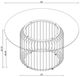 Coaster® Veena Clear/Chrome Round Dining Table-1