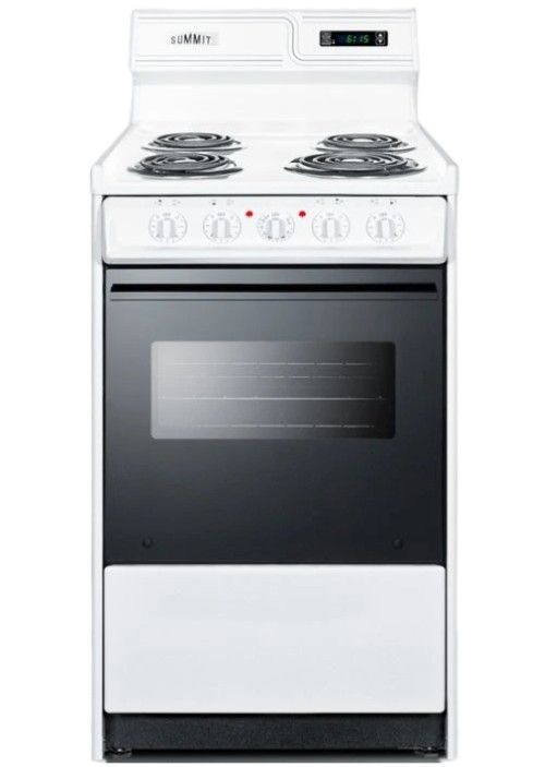 Summit® 20" White Freestanding Electric Range-0