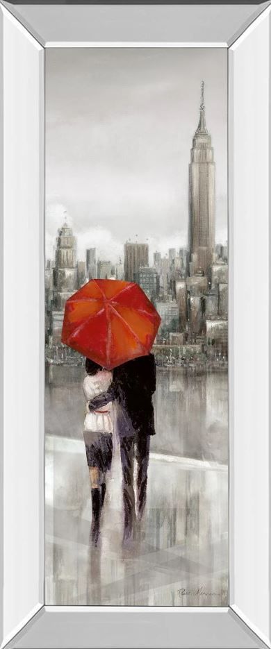 Classy Art New York Stroll by Ruanne Manning Mirror Framed Wall Art-0