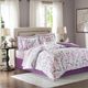Olliix by Madison Park Essentials Lafael Purple Full Complete Comforter and Cotton Sheet Set-0
