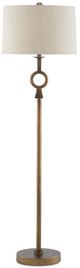 Currey & Company Germaine Antique Brass/Natural Floor Lamp-1
