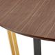 Armen Living Joana Walnut Dining Table with Black/Gold Base-2