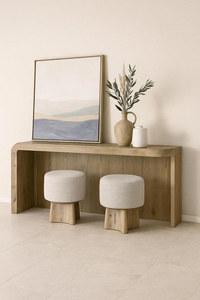 Bernards Pagosa 3-Piece Beige/Dublin Console and Stool Set-3