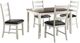 Elements International Martin 5-Piece Dark Brown/White Dining Set-0