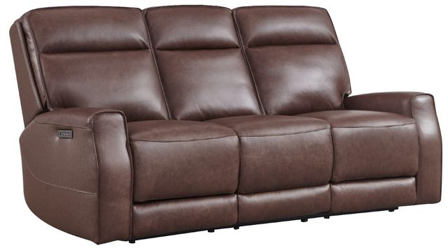 Leather Italia™ Georgetowne Sydney Brown Power Reclining Sofa-0