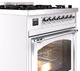 Ilve® Nostalgie II Noblesse 30" Custom RAL Color Pro Style Dual Fuel Range with Chrome Trim-4