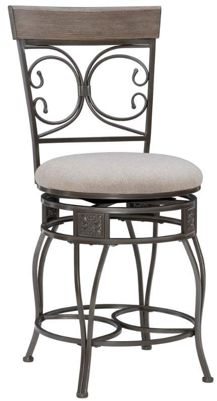 Powell® Beeson Bria Grey Wash/Silver Big and Tall Counter Stool-0