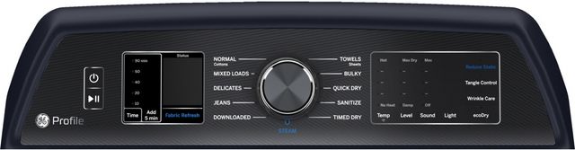 GE Profile™ 7.3 Cu. Ft. Sapphire Blue Front Load Electric Dryer-4