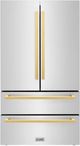 ZLINE Autograph Edition 36" 22.5 Cu. Ft. Stainless Steel Counter Depth Freestanding French Door Refrigerator-0