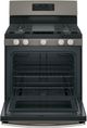 GE® 30" Fingerprint Resistant Slate Freestanding Gas Range-2