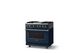 Viking® 5 Series 36" Slate Blue Pro Style Dual Fuel (NG) Range with Brushed Brass Trim-2