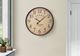 Monarch Specialties Inc. Antique Brown 20" Round Wall Clock with Standard Numbers on Distressed Prin-2