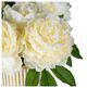 A & B Home Gold/White Artificial Peonies in Striped Pot -4