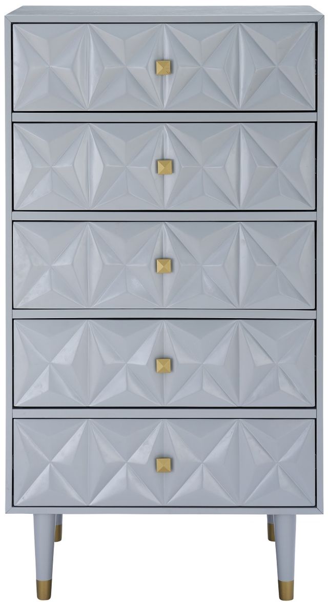 Linon Geo Gray Chest-1