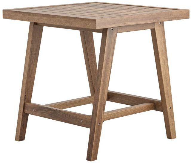 New Classic® Home Furnishings Ashton Brown Acacia Outdoor Patio End Table-4
