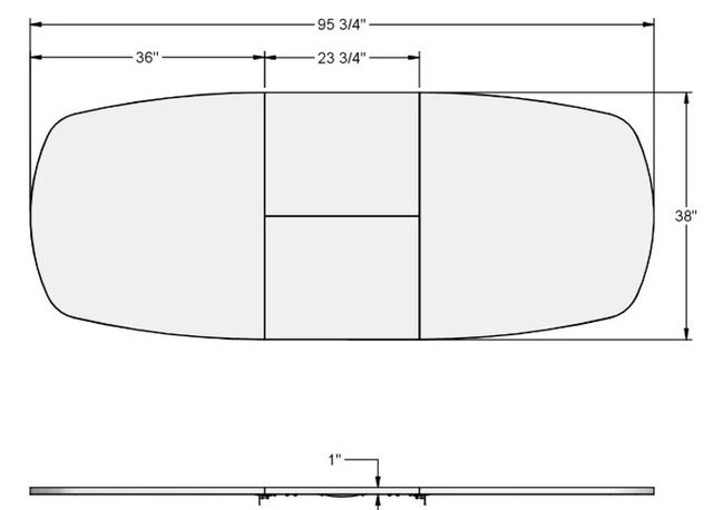 Amisco Customizable Boomerang Extendable Dining Table-3