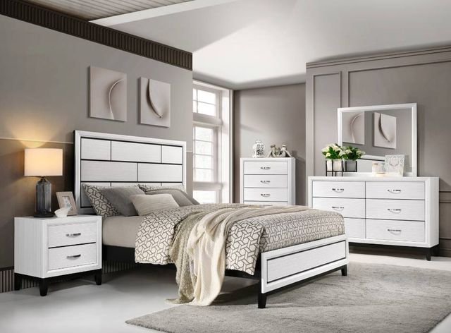 Homelegance® Davi White Queen Panel Bed-1