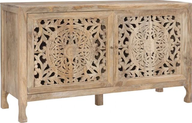 Powell® Heidi Natural Carved Cabinet-0
