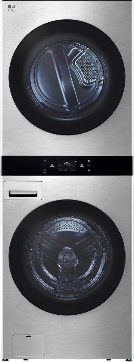 LG Studio WashTower™ Noble Steel Laundry Center, 5 Cu. Ft. Washer, 7.4 Cu. Ft. Dryer-0