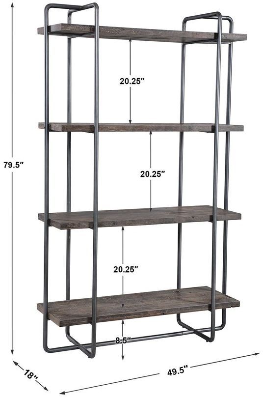 Uttermost® Stilo Dark Brushed Pewter Etagere-3