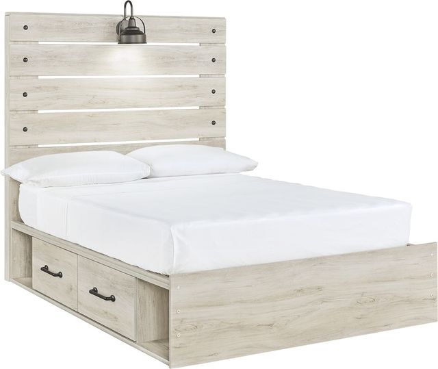 Signature Design by Ashley® Cambeck 4-Piece Whitewash Full Panel Storage Bed Set-1