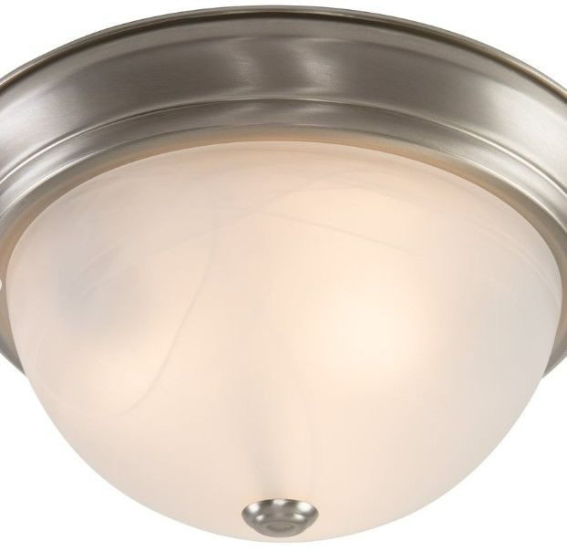 YHD Satin Nickel 3-Light Flush Mount Lighting-2