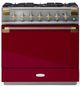 AGA™ Elise Series 36" Stainless Steel Pro Style Dual Fuel Range with Cranberry Door-0