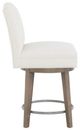 Fairfield® Customizable Entree Dining Camel Short Button Back Swivel Counter Stool-2