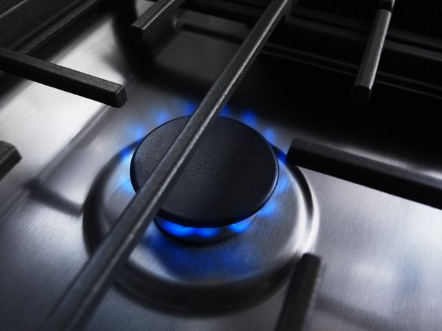 KitchenAid® 30" Stainless Steel Downdraft Slide In Dual Fuel Range-5