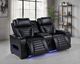 Coaster® Zuma Black Power Reclining Loveseat with Power Headrest-1