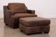 USA Premium Leather Furniture 9397 Ancient Brown All Leather Ottoman-1