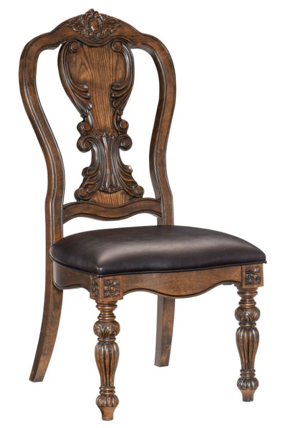 Mazin Furniture Bergen Dark Brown Dining Side Chair-0
