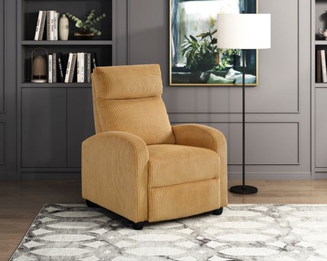 Homelegance® Parsons Yellow Manual Push Back Recliner-1