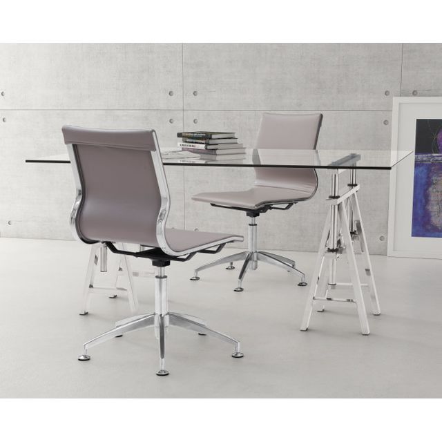 Zuo® Modern Glider Taupe Conference Chair-2