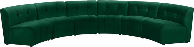 Meridian Furniture Limitless 6-Piece Green Velvet Modular Sectional-0