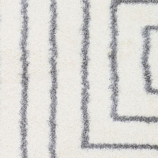 Surya Cloudy Shag White/Gray 5'x7' Area Rug-1