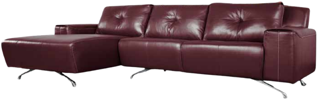 Fornirama 790 2-Piece Burgundy Sectional Set-0